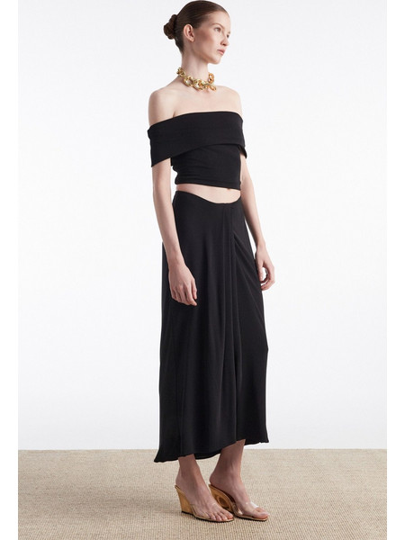 Aria midi skirt - black