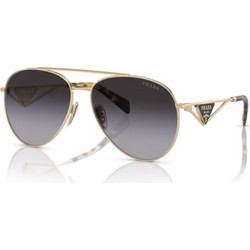 Prada SPR 63VS ZVN5D1 Γυναικεία Γυαλιά Ηλίου Aviator Μεταλλικά Ασημί με Μαύρο Polarized Φακό