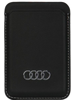 Audi Synthetic Leather magnetic wallet compatible with MagSafe - black
