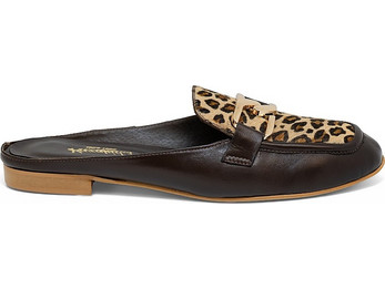 BigShoes GA1150-05/29 Δερμάτινο Mule Καφέ Λεοπάρ
