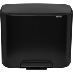 Brabantia Bo Κάδος Ανακύκλωσης με Πεντάλ Μαύρος 36lt 121463