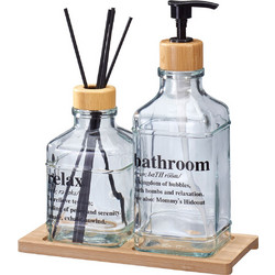 Σετ Dispenser & Αρωματικό Χώρου με Sticks Γυάλινο/Μπαμπού με βάση MRShome DF-0018000