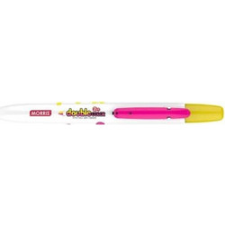 Morris Just Click Double Color Highlighter - Κίτρινο & Ροζ (MRC-106)