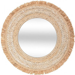 Καθρέπτης Τοίχου Celia 07.179431 Φ68cm Natural Mdf