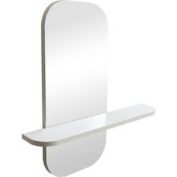 Καθρέπτης Lunaria pakoworld λευκό MDF 60x11.5x60εκ