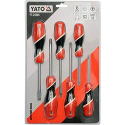 Yato Κατσαβίδια S2 σετ 6τμχ (3 ίσια 3 σταυροκατσάβιδα) YT-25965