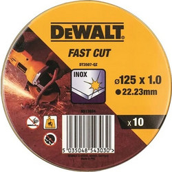 Δίσκος κοπής inox 125x1mm (10τμχ) DT3507