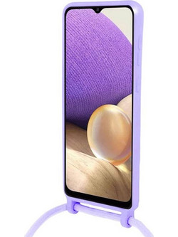 Θήκη κινητού Vivid Silicone με κορδονάκι για Samsung Galaxy A54 5G (VISILACE279LILAC) - Lilac VISILACE279LILAC