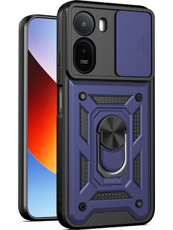 Θήκη Κινητού TechSuit CamShield Αντικραδασμική (Armor - Shockproof ) με ενσωματωμένη βάση-δαχτυλίδι και κάλυμμα καμερών για XIAOMI REDMI A7 PRO 4G ΣΚΟΥΡΟ ΜΠΛΕ