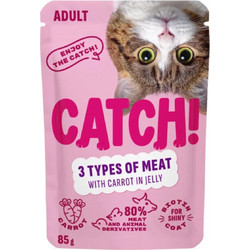 Catch Υγρή Τροφή για Γάτες με Κρέας 85gr