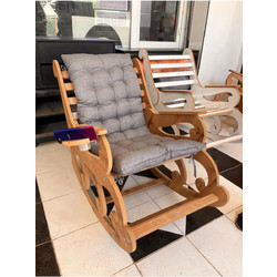 Stewe Home Κουνιστή Πολυθρόνα Καφέ STE-051328-P51328
