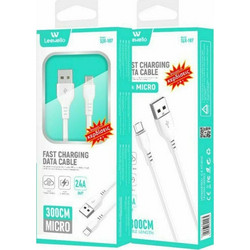 Leewello SJX-187 FAST CHARGING DATA 2.4A CABLE 3M MICRO