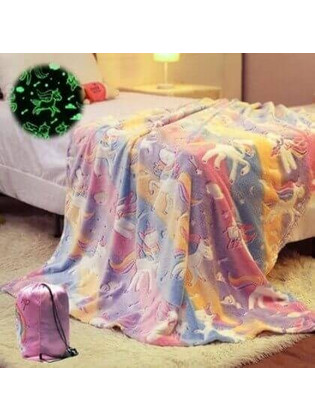 ΚΟΥΒΕΡΤΑ FLEECE ΦΩΣΦΟΡΙΖΕ ΜΟΝΟΚΕΡΟΙ ΠΟΛΥΧΡΩΜΟΙ 150Χ200