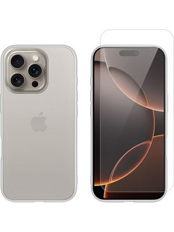 Redshield iPhone 16 Pro Max TPU Case & Tempered Glass Transparent Σετ - Θήκη Κινητου & Προστατευτικό Οθόνης