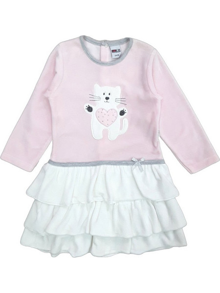Φόρεμα Μακρυμάνικο Baby Girl Pink Cat