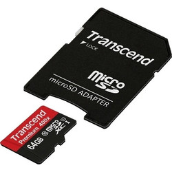 Transcend Premium 400X microSDXC 64GB Class 10 U1 UHS-I + Adapter