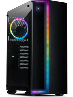 Inter-Tech S-3906 Renegade Gaming Midi Tower Κουτί Υπολογιστή RGB με Πλαϊνό Παράθυρο