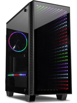 Inter-Tech X-608 Infinity Micro Gaming Midi Tower Κουτί Υπολογιστή RGB με Πλαϊνό Παράθυρο