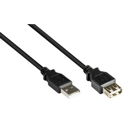 Good Connections 2511-OF5S Καλώδιο USB-A Female 2.0 to USB-A Male 5m Black