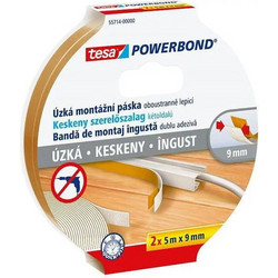 Tesa Powerbond Αυτοκόλλητη Αφρώδης Ταινία Διάφανη 2mx9mm 2τμχ 55714-00000-04