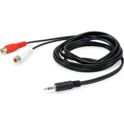 Equip Καλώδιο Ήχου 3.5mm male - 2x RCA female Μαύρο 1.75m με Επίχρυσους Ακροδέκτες 147093