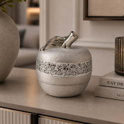 Φοντανιέρα Κεραμική Hesperides Silver Apple με Καπάκι 14x15cm Galifas 776012 - Galifas