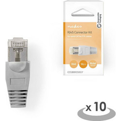 Nedis 233-2338 Βύσμα RJ-45 male 10τμχ Γκρι CCGB89350GY