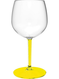 GoldPlast Ποτήρι Κοκτέιλ Πλαστικό Κολωνάτα Balloon Tonic Κίτρινο Διαφανές 582ml 5031-GITR