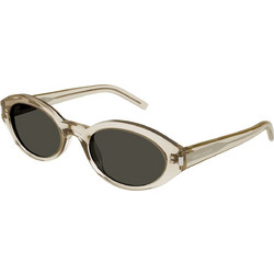 Saint Laurent SL567 003 Γυναικεία Γυαλιά Ηλίου Οβάλ Κοκάλινα Καφέ με Μαύρο Φακό