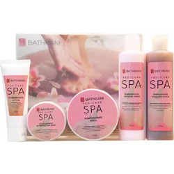 Σετ περιποίησης άκρων manicure-pedicure 5τμχ με άρωμα Τριαντάφυλλο + Συσκευασία αποθήκευσης SPA Bathrani