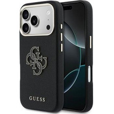 Guess PU Resin Logo Case for iPhone 17 Pro Black