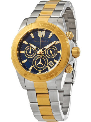 TechnoMarine Manta Ray Ανδρικό Ρολόι Χρονογράφος με Μπλε Καντράν TM-219003