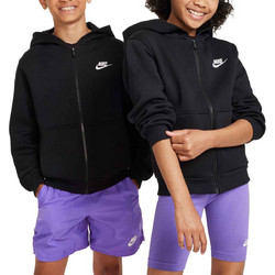 Nike Παιδική Ζακέτα Φούτερ με Κουκούλα και Φερμουάρ Μαύρη FD3004-010