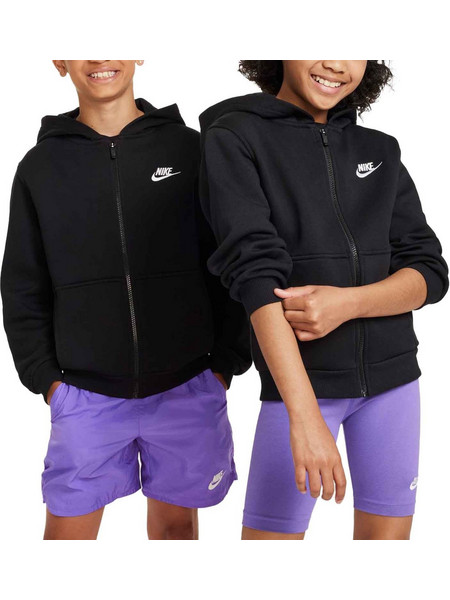Nike Παιδική Ζακέτα Φούτερ με Κουκούλα και Φερμουάρ Μαύρη FD3004-010