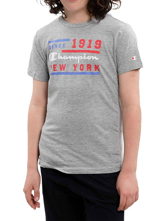 Champion Παιδικό T-Shirt Κοντομάνικο Γκρι 306308-EM006