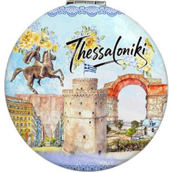 Καθρέπτης τσέπης Souvenir - Σετ 12pcs - Thessaloniki - 7*7*3cm - 871827