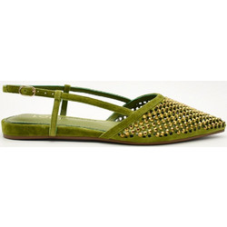 Slingback Γυναικεία Lodi σε διάτρητο σουέτ λαδί δέρμα και διακοσμητικές πέτρες A-HERCULES-C1