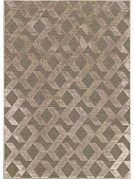Σετ Χαλίά Κρεβατοκάμαρας 3Τμχ. Lux 2955/27 Brown-Cream NewPlan SET(2 67X150&67X210) Chenille-Viscose