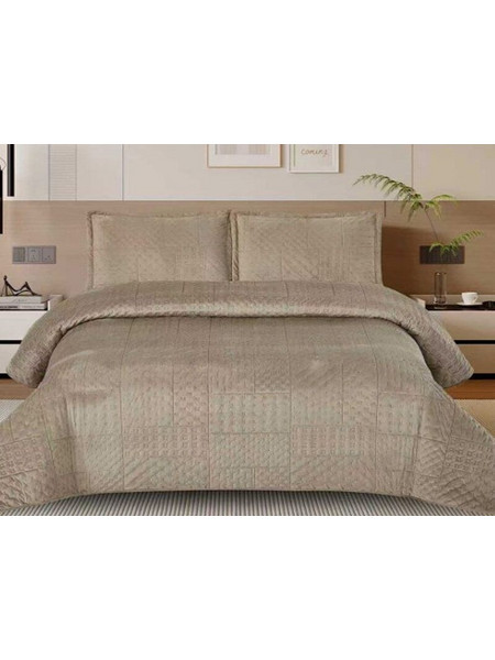 Σετ Κουβερλί Velvet Ultrasonic Γαρύφαλλο - Μόκα, 220x240