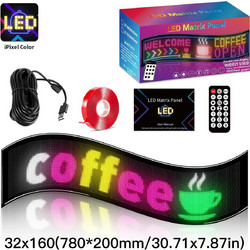 GLOBOSTAR(R) MATRIX GLB-106-0010 Εύκαμπτη Κυλιόμενη Ψηφιακή Επιγραφή 78x20cm P4.5 160x32 Pixel LED 20W AC 220-240V Αδιάβροχο IP65 Πολύχρωμο RGB - Bluetooth Control μέσω iPIXEL APP - Μ78 x Π0.4 x Υ20cm
