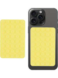 Βεντούζα Σιλικόνης Διπλής Όψης Sonique για Κινητό (Universal) - Κίτρινο