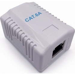 CABLEXPERT CAT6A FTP SINGLE PORT SURFACE MOUNT BOX WHITE NCAC-1F6A-01