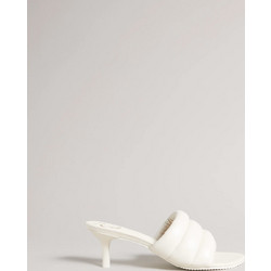 Ted Baker Lyna Ιβουάρ Δερμάτινα Mules με Λεπτό Τακούνι Ιβουάρ