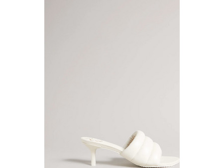 Ted Baker Lyna Ιβουάρ Δερμάτινα Mules με Λεπτό Τακούνι Ιβουάρ