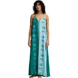 Billabong Gypsy Colorblock Maxi Καλοκαιρινό Βραδινό Φόρεμα Μεταξωτό Τιρκουάζ EBJWD00175-BFZ0