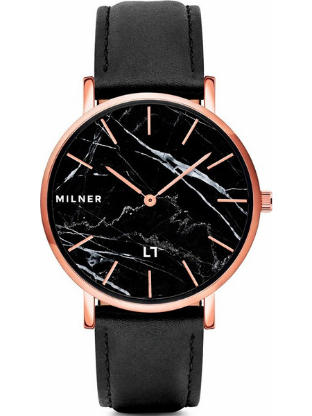 Millner Camden Marble Black Γυναικείο Ρολόι με Μαύρο Δερμάτινο Λουράκι