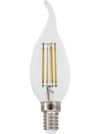 FILAMENT LED STEP-DIM C35 4W TIP 2700K 230V AC 570LM RA80 30000HRS 360 1xE14 / FLAM4WWTIPSD