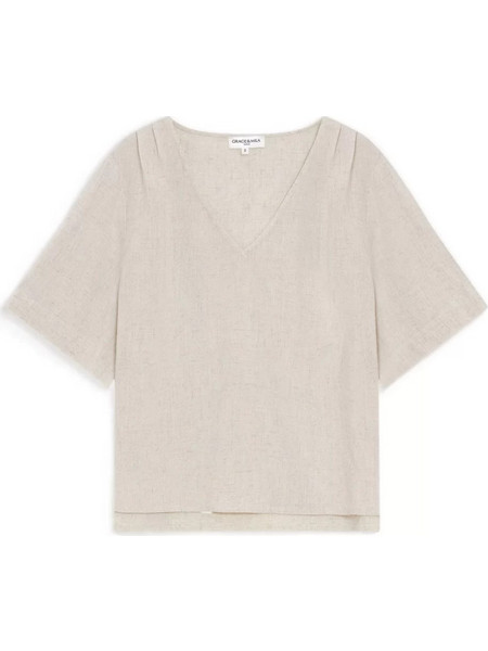 GRACE & MILA SHORT-SLEEVE ΤΟΠ VIOLON-SABLE