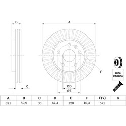 Bosch Δισκόπλακα - 0 986 479 C16