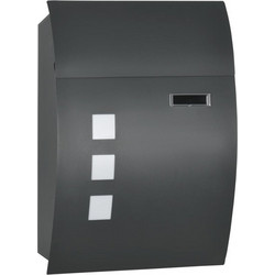 HOMCOM Μεταλλικό Γραμματοκιβώτιο 45 x 10 x 32 cm B80-012V00CG
